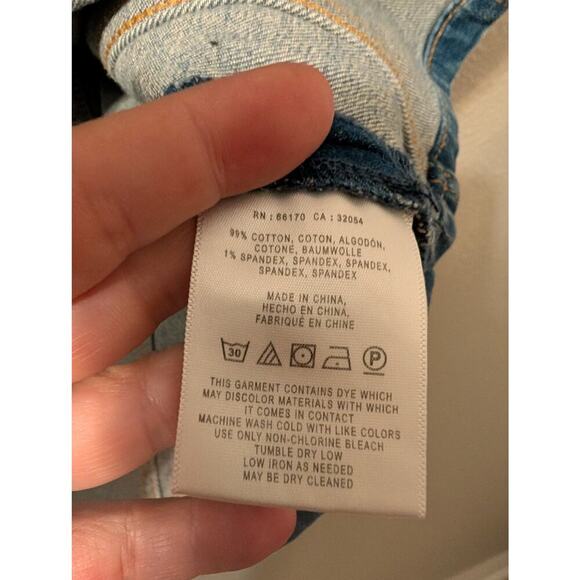 Pilcro Womens Denim Button Front Midi Skirt‎ Size 4 Blue A Line Pockets Stretch - Picture 8 of 9